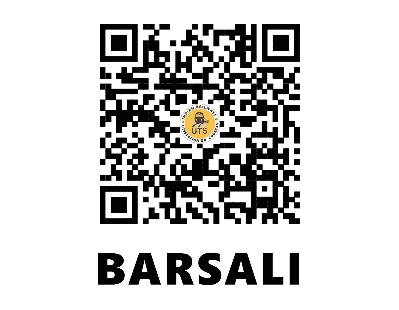 UTS QR Code for BARSALI - BYS - CR (MADHYA PRADESH)